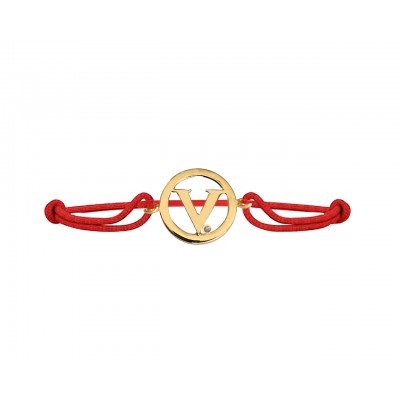 Alphabet V Gold Bracelet
